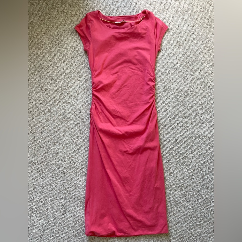 Boden fitted pink t-shirt dress size 6L LINED